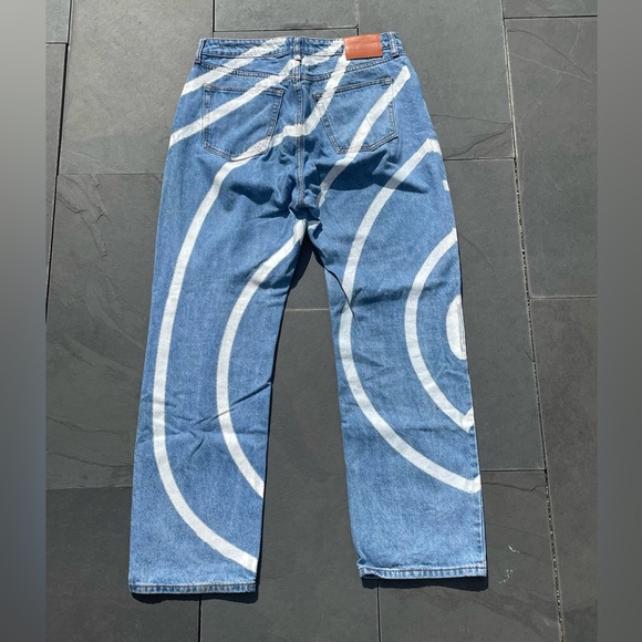 Princess Polly High Rise Paint Art Boyfriend Jeans - Picture 4 of 4